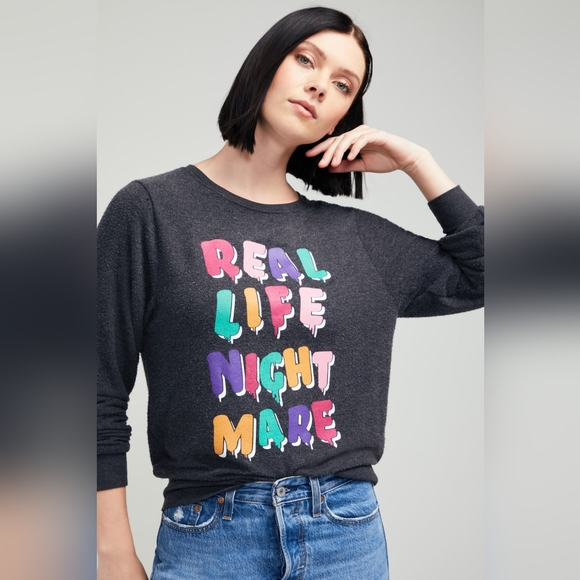 NWT Wildfox Pleasant Dreams Baggy Beach Jumper Top - Picture 1 of 5